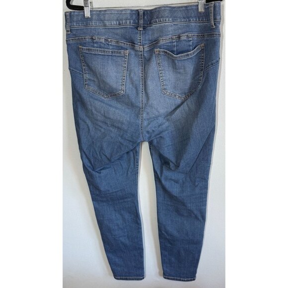 Torrid Womens Bombshell Skinny Jeans 18R Stretch Medium Wash Grip Waistband - Picture 2 of 13